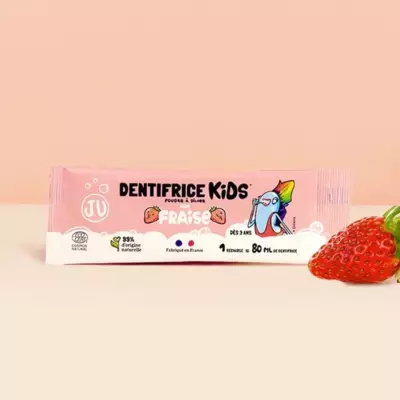 Dentifrice en poudre à diluer pour enfant - fraise